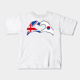 We Heart UK & Korea Patriot Flag Series Kids T-Shirt